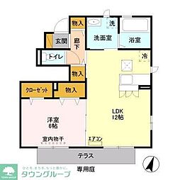 サニーモール　参番館 1階1LDKの間取り