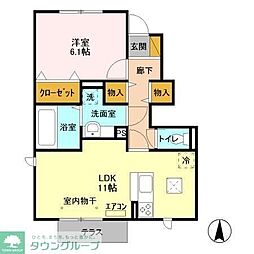 セジュール6 1LDKの間取図画像