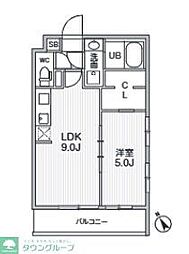 市川市平田4丁目マンション 1LDKの間取図画像