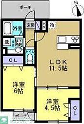 LUANA 2LDKの間取図画像