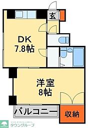アーク柏中央 1LDKの間取図画像