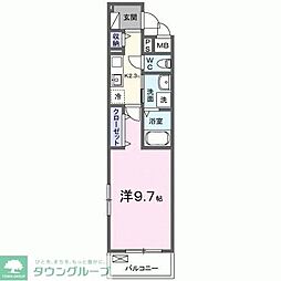 ラ・リノI 1Kの間取図画像