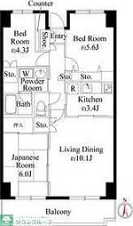 シャルネ95 3LDKの間取図画像