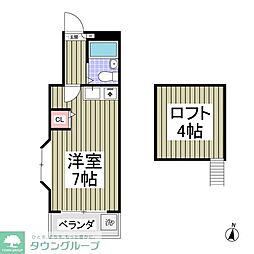 ニューパレス松戸 ワンルームの間取図画像