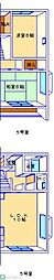シティハイツ・山崎C 2LDKの間取図画像