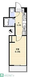 松戸市根本アパート 1Kの間取図画像