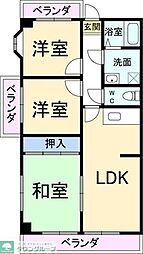 フジハイツ平和台 3LDKの間取図画像