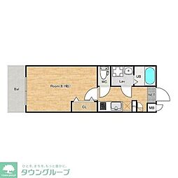 ジーメゾン我孫子天王台クラース 1Kの間取図画像