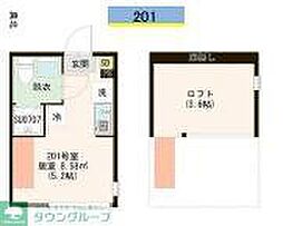 Avenir上石神井 2階ワンルームの間取り