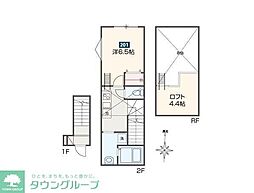 del Cielo小平 2階1Kの間取り