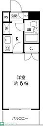 マイルストン東久留米 1Kの間取図画像