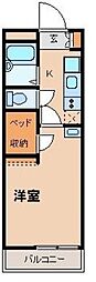 レオパレスイーストヒルズ 1Kの間取図画像
