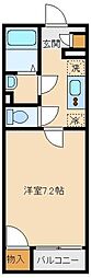 レオネクストシャトン 1Kの間取図画像