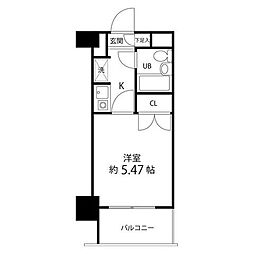 マイルストン東久留米 1Kの間取図画像