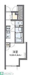 クレイノソルジェンテ 1Kの間取図画像