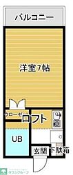 みどりコーポ 1Kの間取図画像