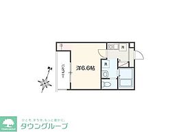 MELLAS田無 1Kの間取図画像