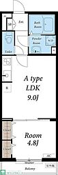 リブリ・ルアージュ学園東 1LDKの間取図画像
