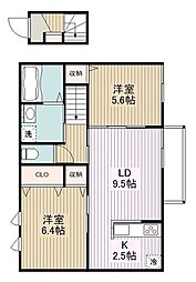 ベルツリー 2LDKの間取図画像