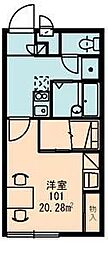 レオパレス豊3 1Kの間取図画像