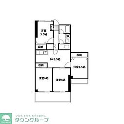 千歳サンライズ 3DKの間取図画像