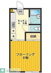 ハピネス 1Kの間取図画像