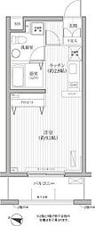 栗山ビレッジ 1Kの間取図画像