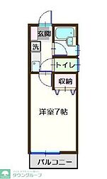 ティーコートまい 1Kの間取図画像
