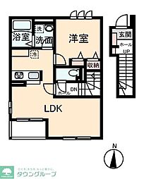 HOLY HAUS 1LDKの間取図画像