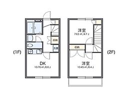 レオパレスASTYTAKARA 2DKの間取図画像