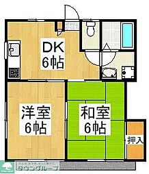 さかえコーポ 2DKの間取図画像