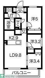 テラス上石神井ウエスト 3LDKの間取図画像