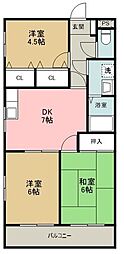 第五ハシバハイツ 3DKの間取図画像