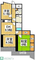 ラビオン協和 3DKの間取図画像