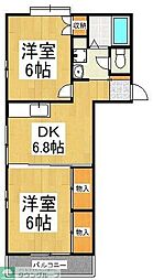 ポカラシミズ 2DKの間取図画像