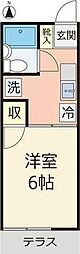 ウェストノール 1Kの間取図画像