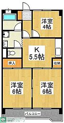 さくらコーポ 3DKの間取図画像