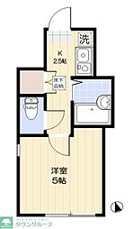 西東京市保谷町1丁目アパート 1Kの間取図画像