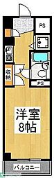 エルニド久米川 ワンルームの間取図画像