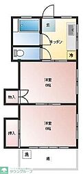 栄ハイツ 2Kの間取図画像