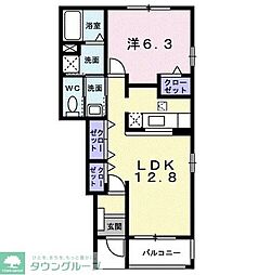 シャトレブリアン壱番館 1LDKの間取図画像