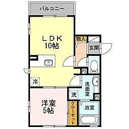 MuseFort 1LDKの間取図画像