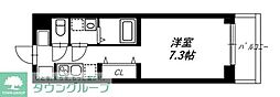 リヴシティ蒲田イースト ワンルームの間取図画像