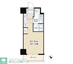 ドールマウスタワー ワンルームの間取図画像