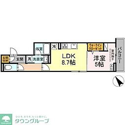 D-Bloom Court 1LDKの間取図画像