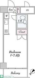 T'seco川崎 ワンルームの間取図画像