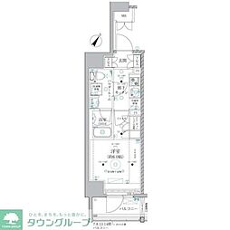ベルグレード川崎AZ 1Kの間取図画像