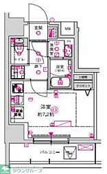 CREST TAPP川崎港町 ワンルームの間取図画像