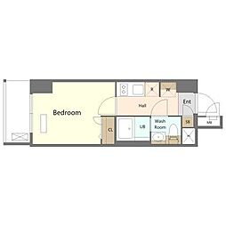 MAKESDesign川崎2 1Kの間取図画像