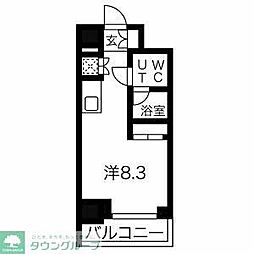 スパシエアコルデ横浜 ワンルームの間取図画像